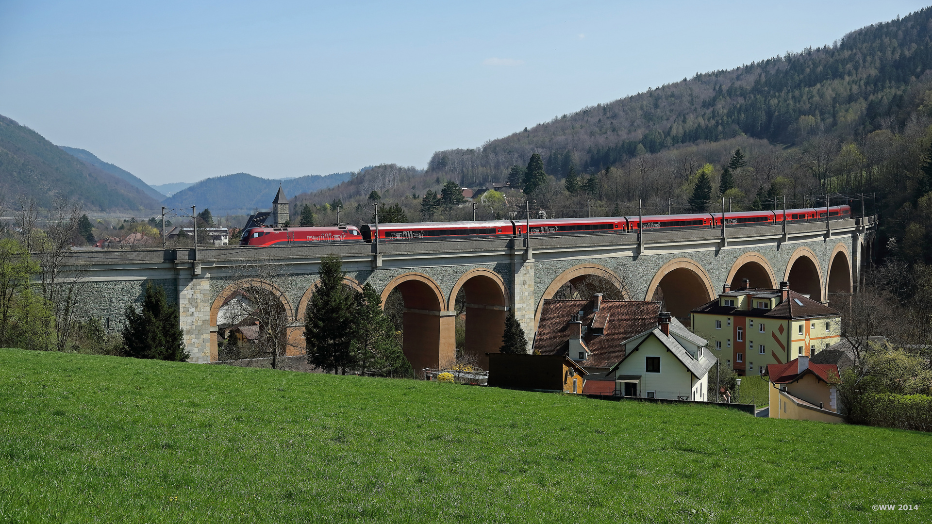 Das Schwarzatal Viadukt in Payerbach Reichenau