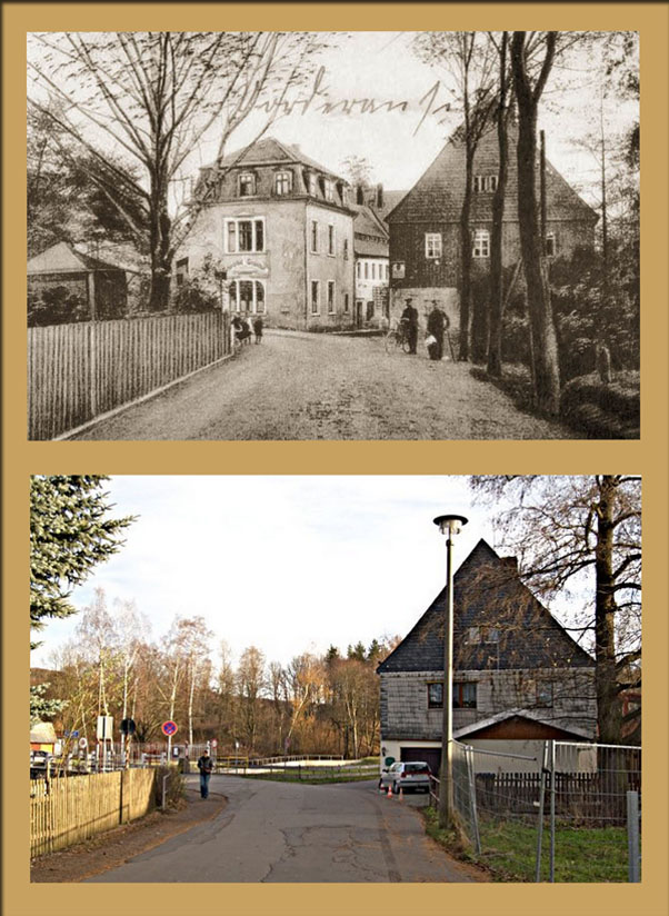 Das Schwefelbad in Grünthal um 1910 und Heute