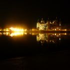 Das Schweriner-Schloss bei Nacht