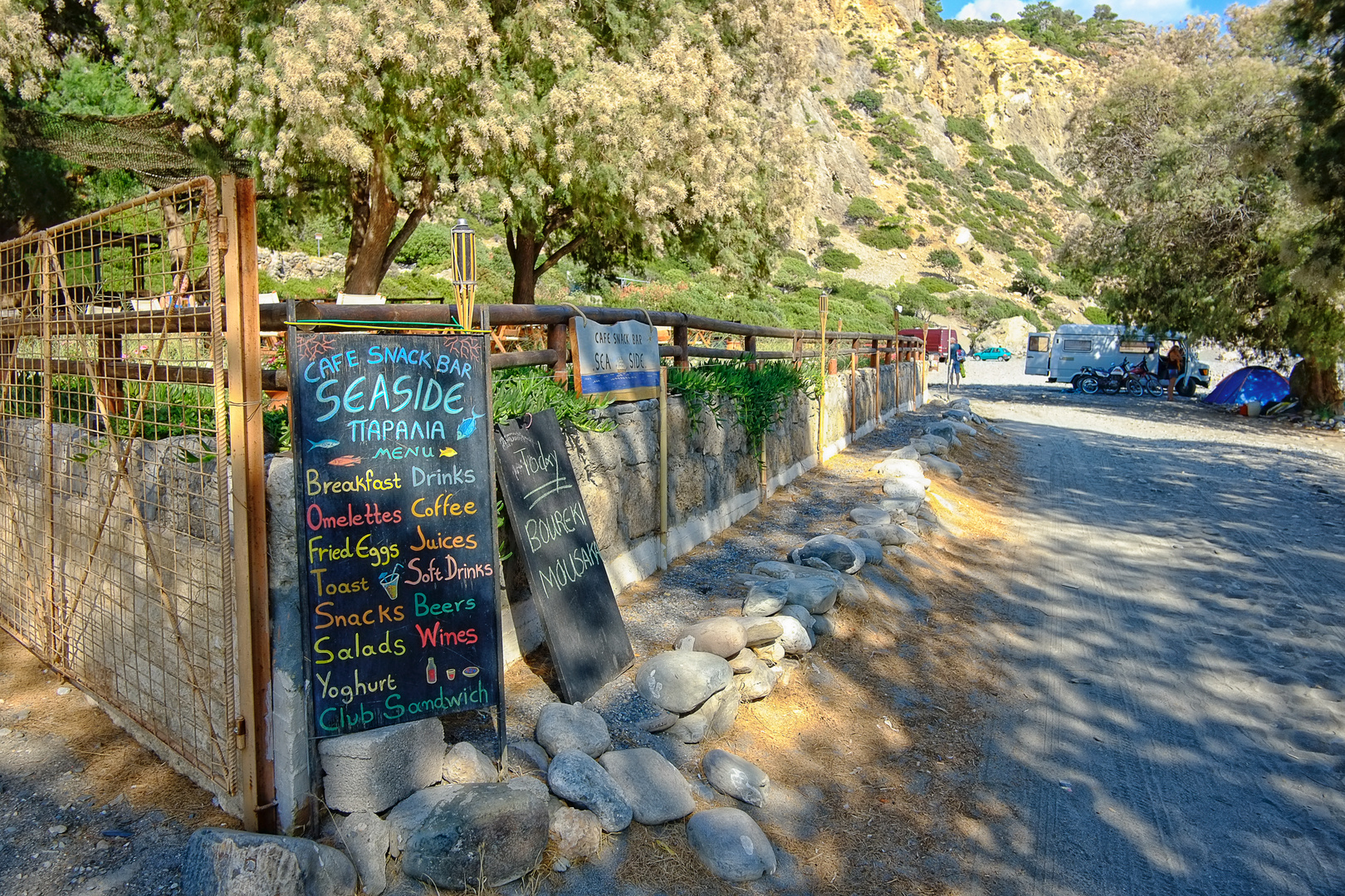 Das Seaside am Strand von Sougia