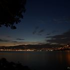 das Seebecken von Lugano beim eindunckeln