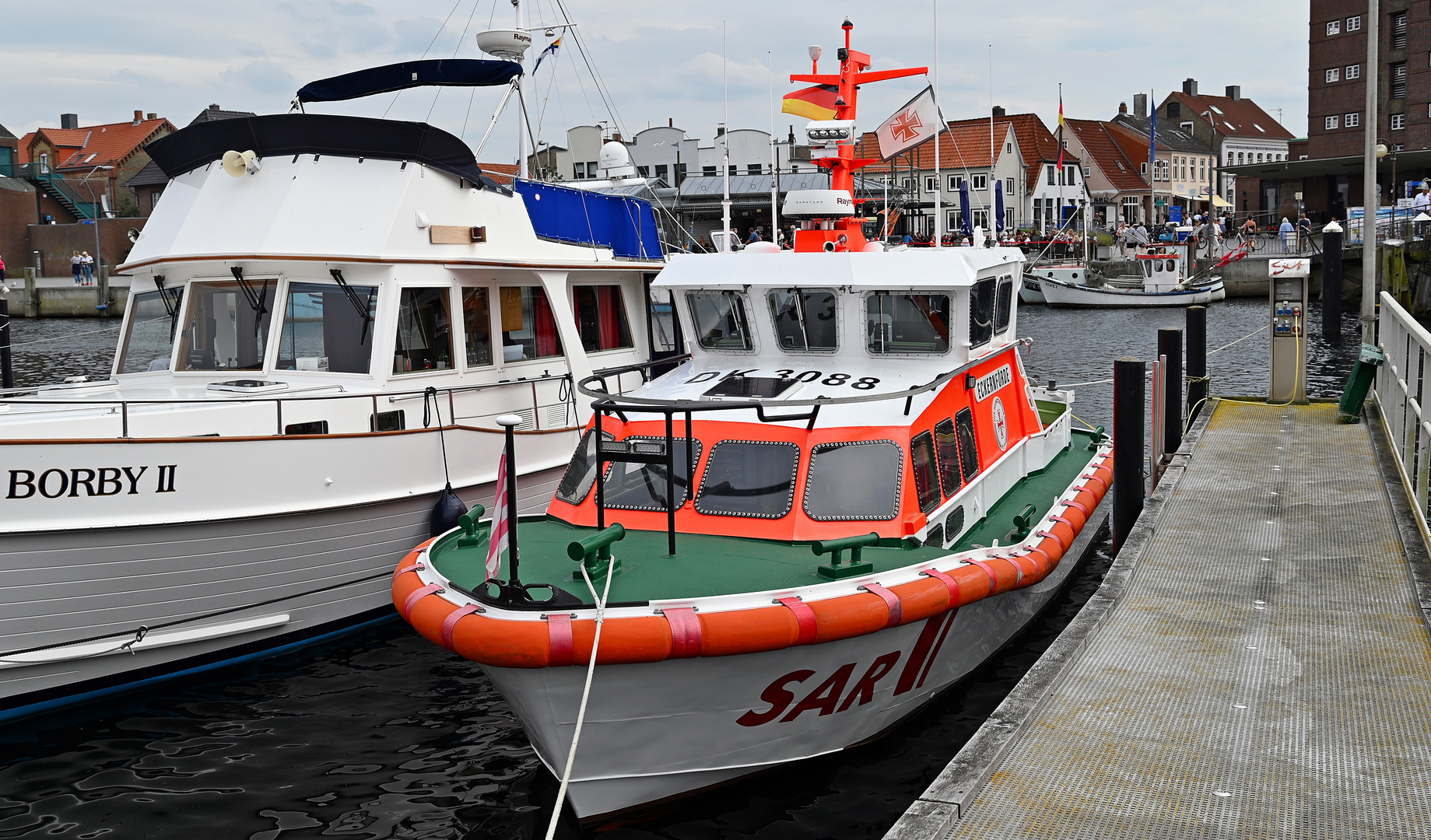 Das Seenotrettungsboot ECKERNFÖRDE an seinem Liegeplatz 