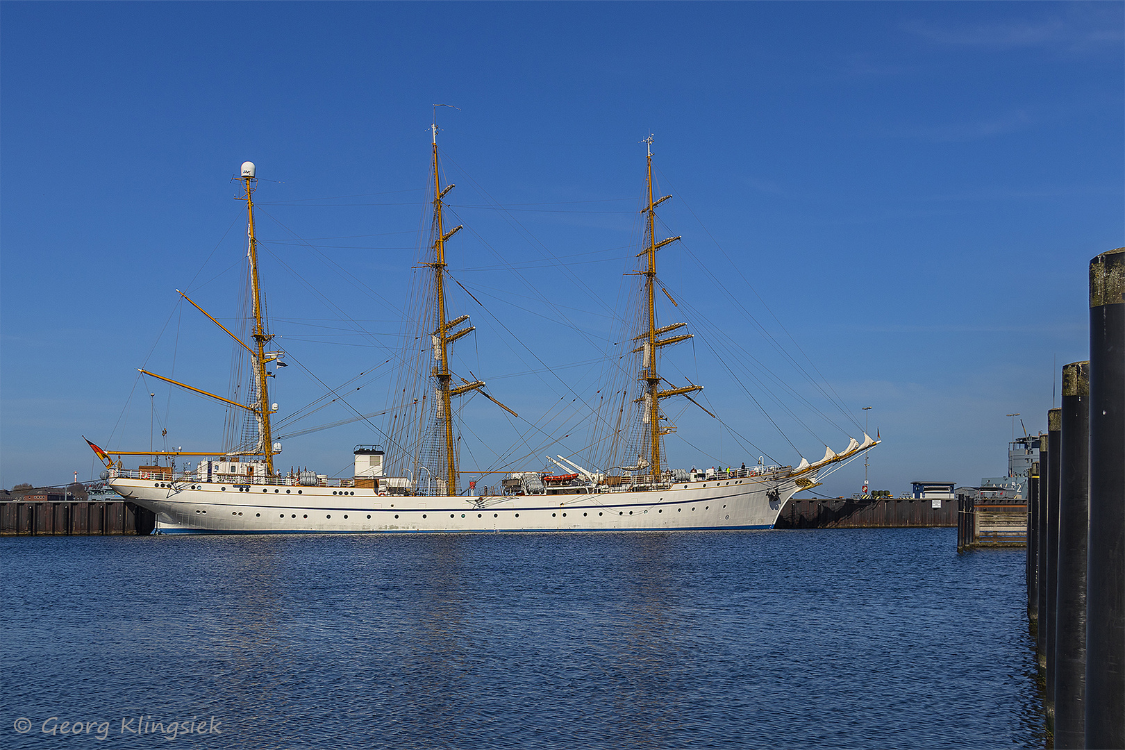 Das Segelschulschiff „Gorch Fock“ …