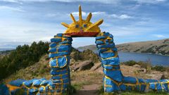 Das Sonnentor zum Blue Monday am Titicaca-See