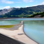 Das Speicherbecken von Latschau des Lünerseekraftwerkes…