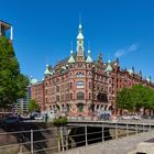 Das Speicherstadtrathaus in Hamburg, eines der schönsten Gebäude in der Speicherstadt.