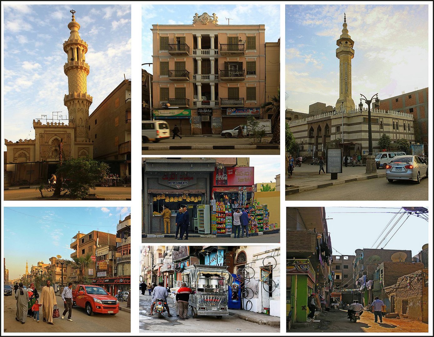 Das Stadtbild von Luxor ist vielseitig.