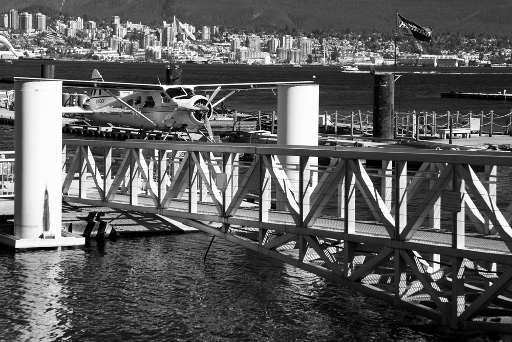 Das Terminal der Wasser-Flugzeuge im Coal Harbour