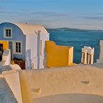 Das Traumhaus von Oia im allerbesten Abendlicht