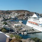 Das "Traumschiff" im Hafen von Patmos