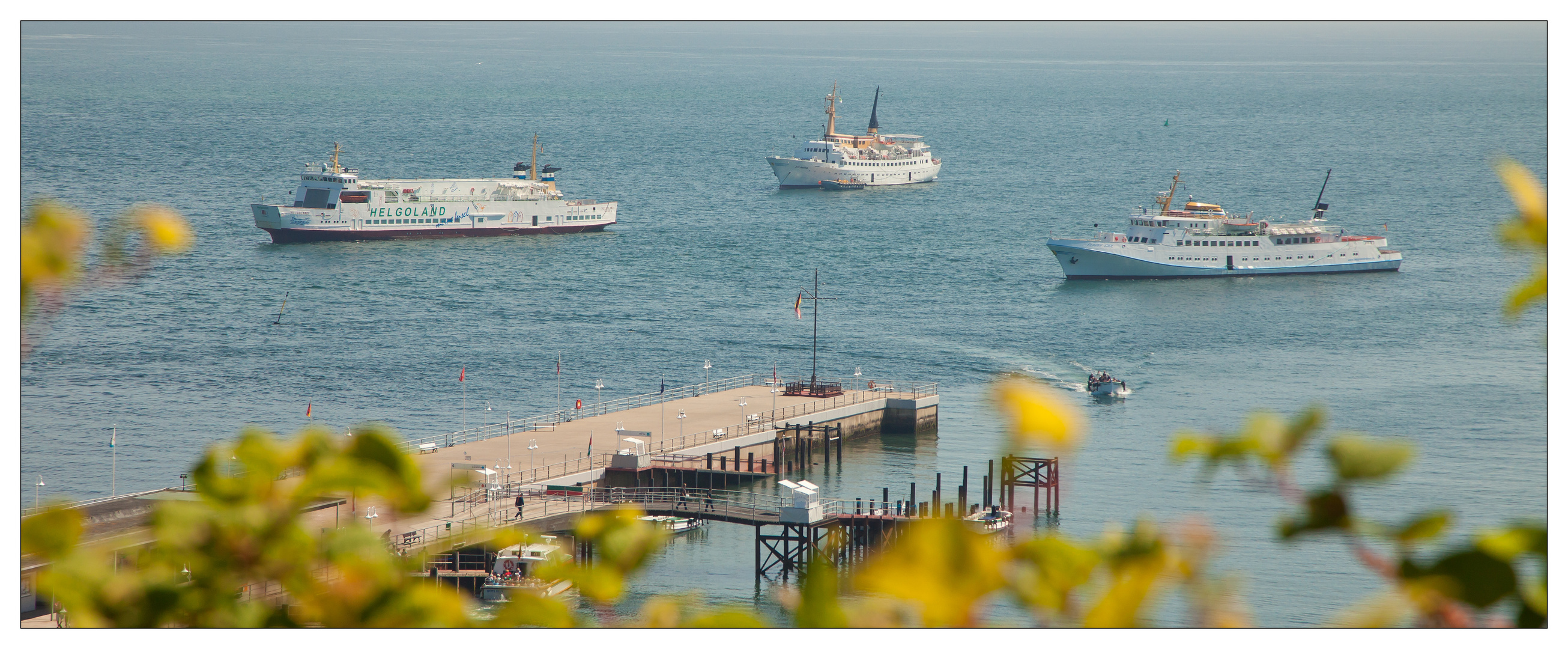 Das Trio vor Helgoland