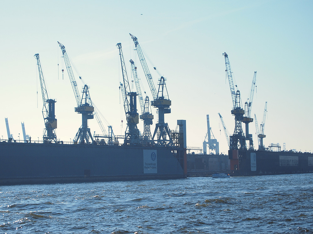 Das Trockendock im Hamburger Hafen