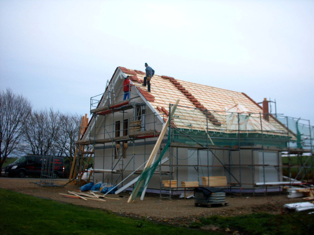 Das Turmblick-Haus kriegt ein Dach