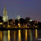 Das Ulmer Münster bei Nacht