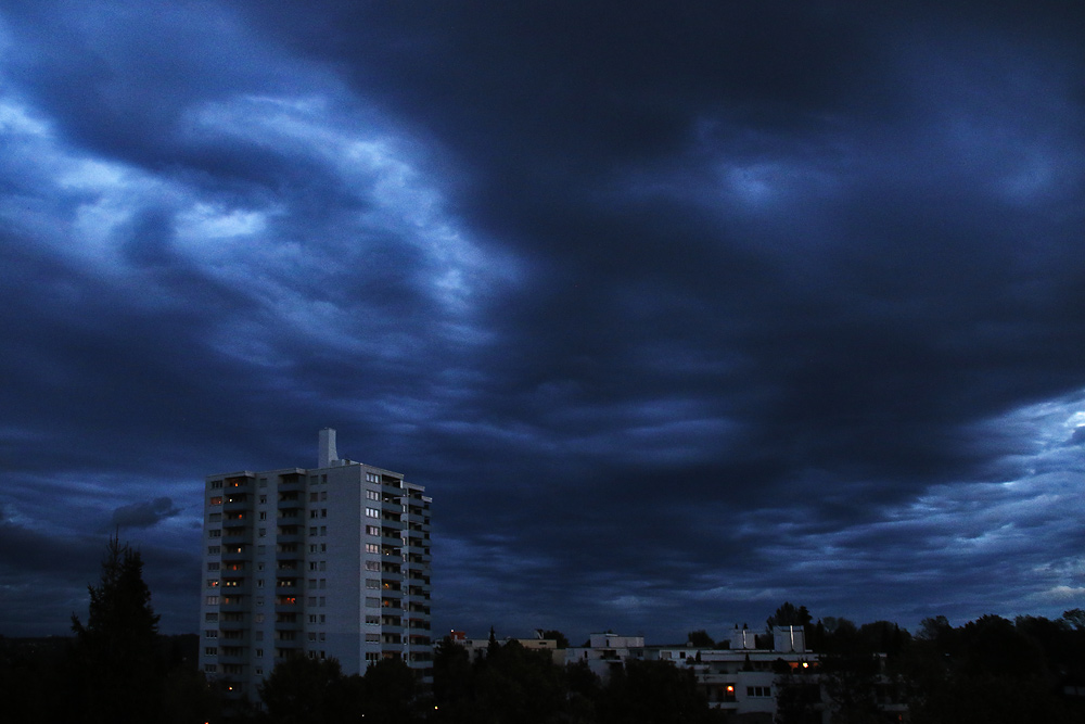 das Unwetter kündigt sich an