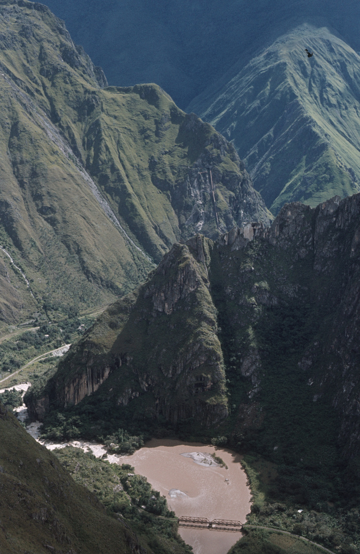 Das Urubamba-Tal von Machu Picchu aus