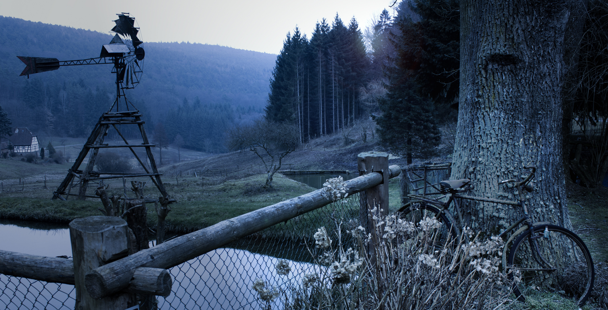 Das verlassen Dorf im Tal