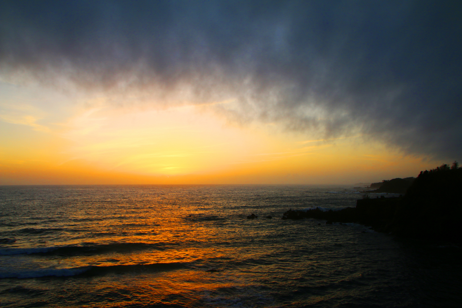 Das Verschwinden der Sonne unter den Horizont