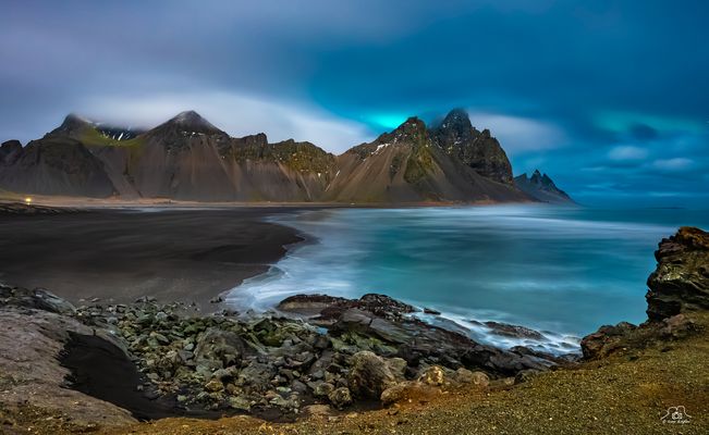 Das Vestrahorn im Mondlicht. Island