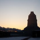 Das Völkerschlachtdenkmal an einem eisigen Morgen