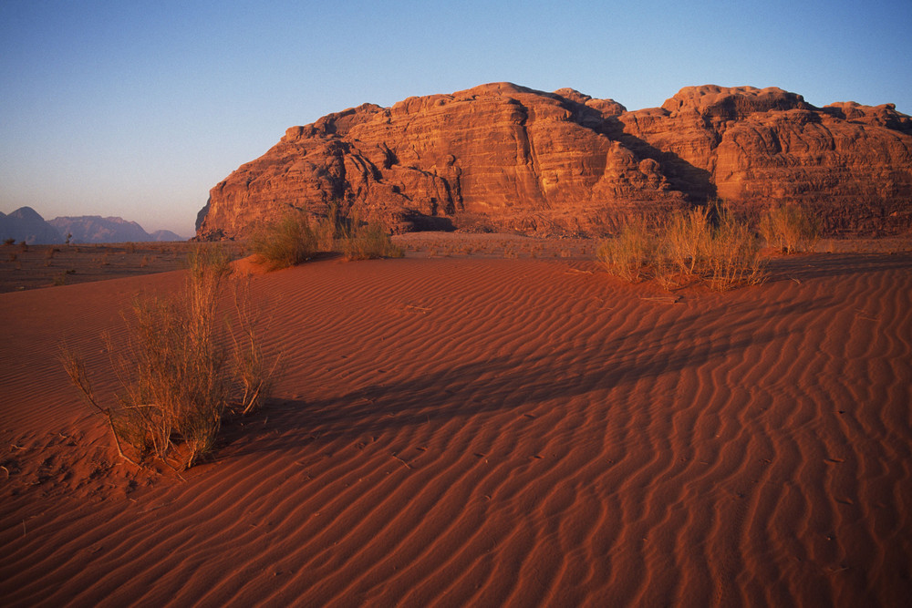 Das Wadi Rum in der Abendsonne