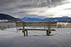 Das wahrscheinlich schönste Bänkchen am Tegernsee...