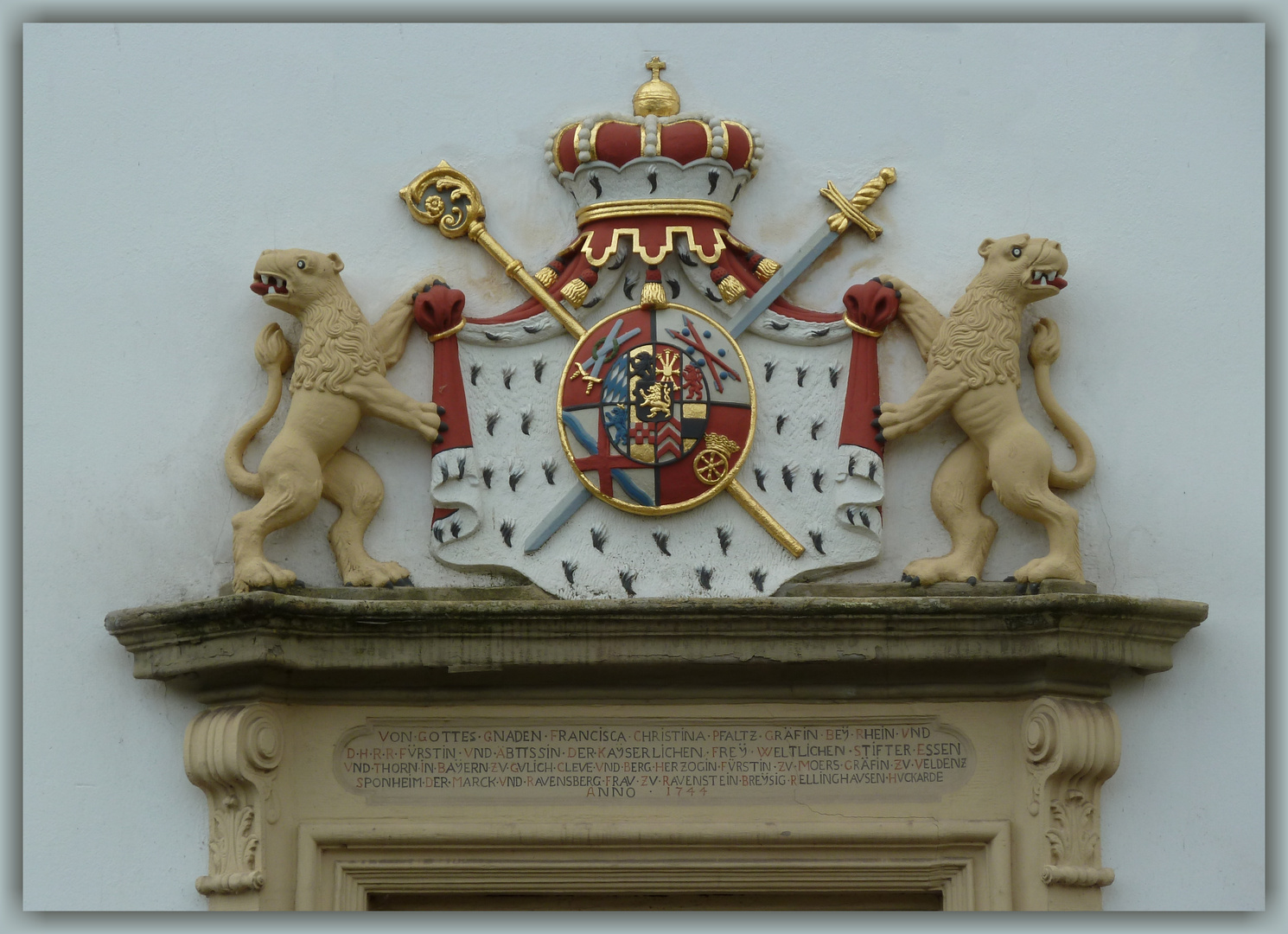 Das Wappen von Franziska Christine von Pfalz-Sulzbach