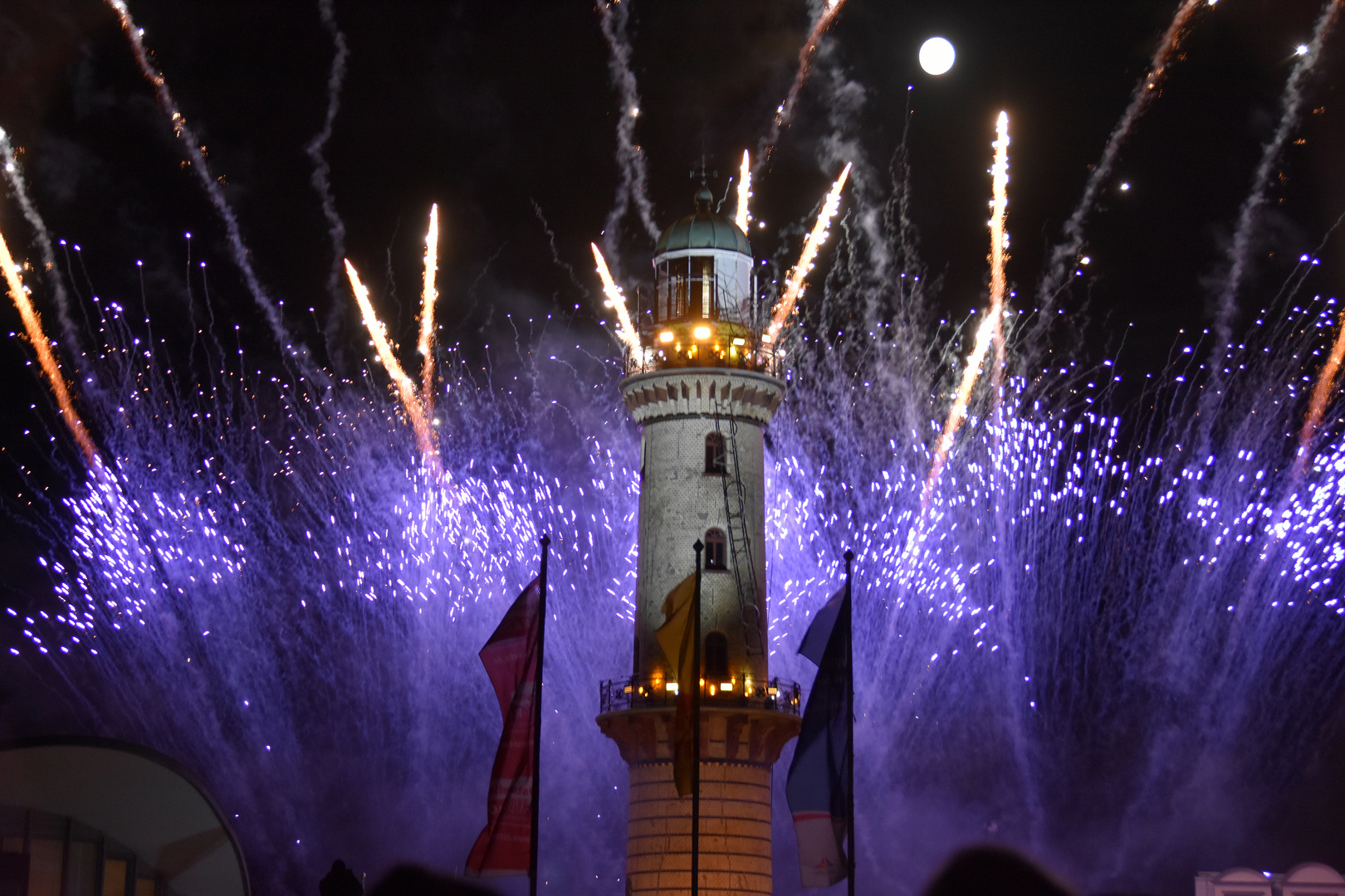 Das Warnemünder Turmleuchten am 1. Januar 2018 (2)