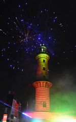 Das "Warnemünder Turmleuchten" Neujahr 2017 (1)