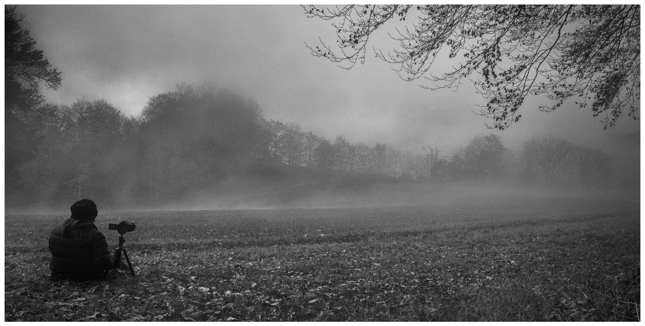 Das Warten des Naturfotografen