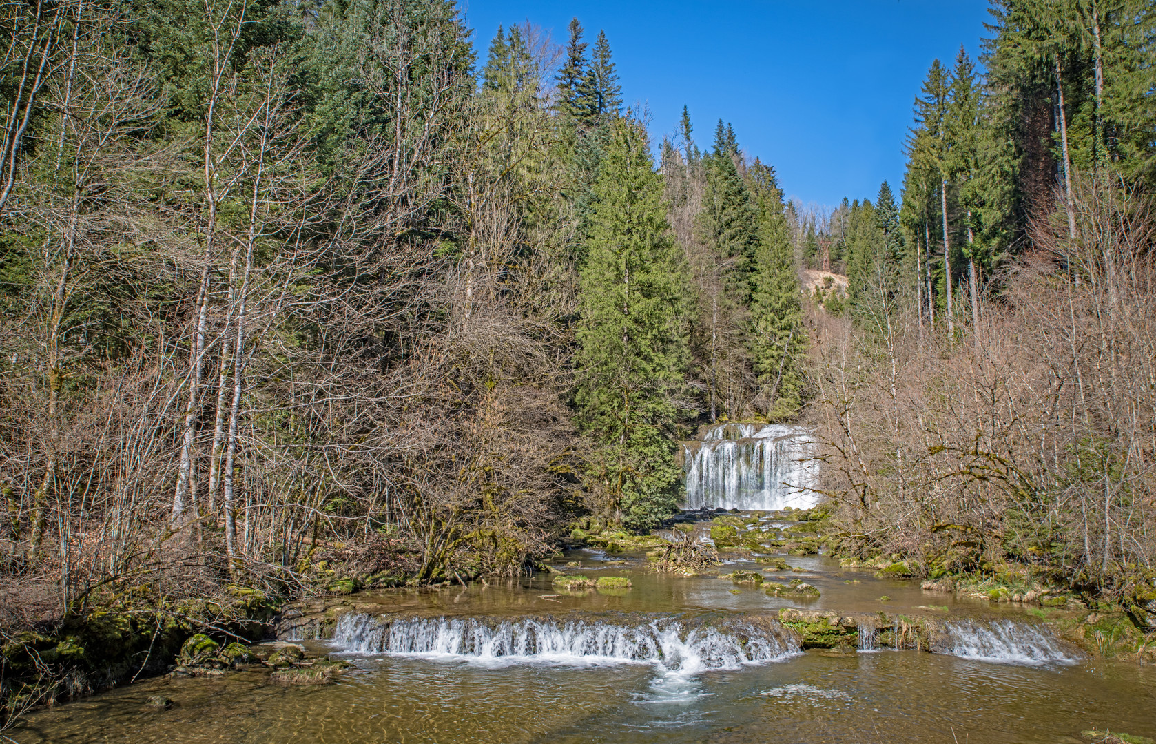 Das Wasser fällt und fällt ... ein Wasserfall