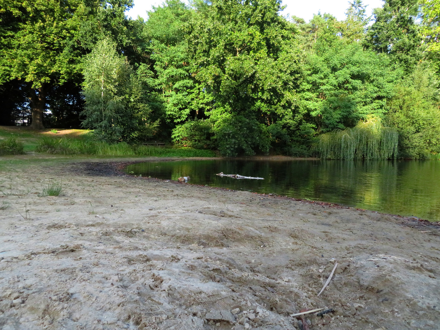 das Wasser ist wieder stark zurück gewichen ... 