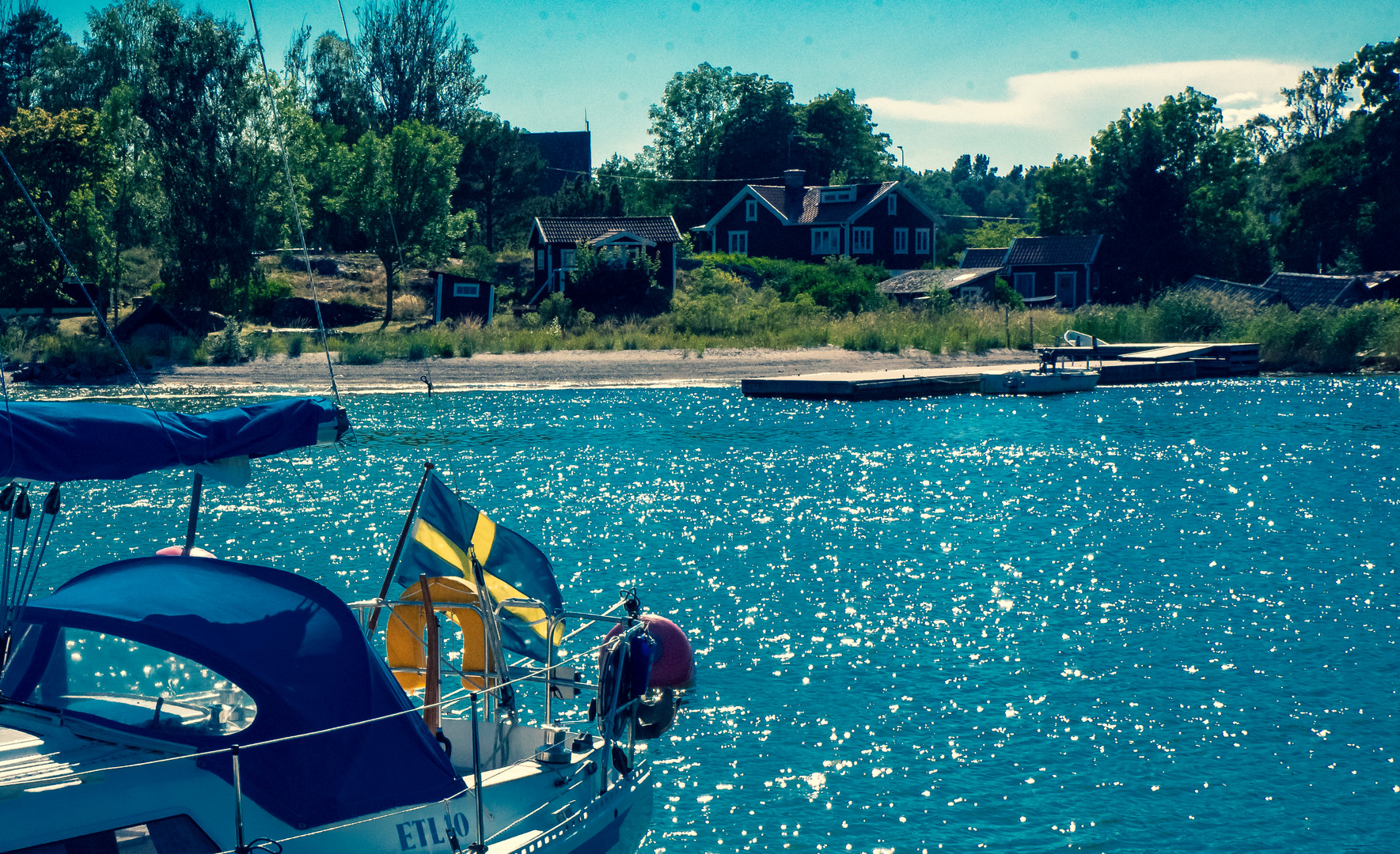 das Wasser und die Sonne zeigen sich von ihrer besten Seite