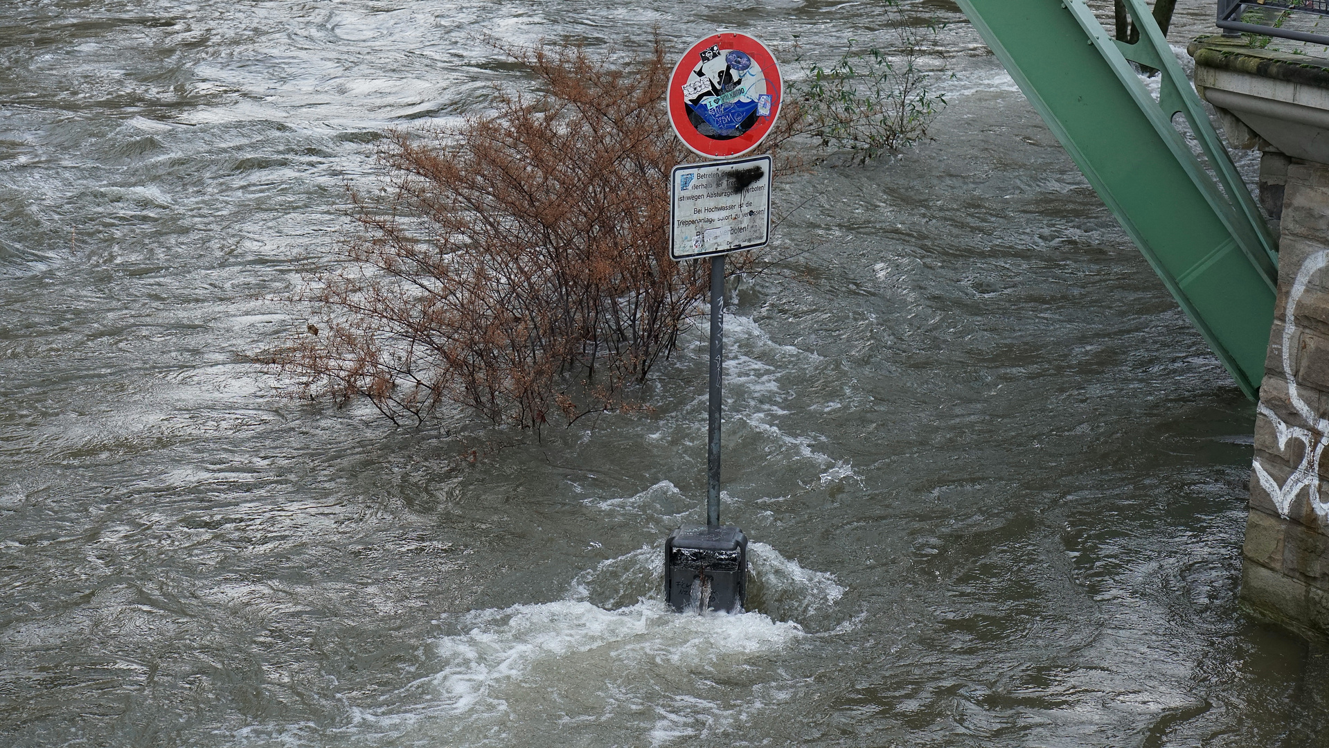 Das Wasser zieht sich zurück