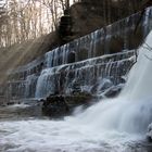 Das Wasserkraftwerk Niezelgrund in der Morgensonne