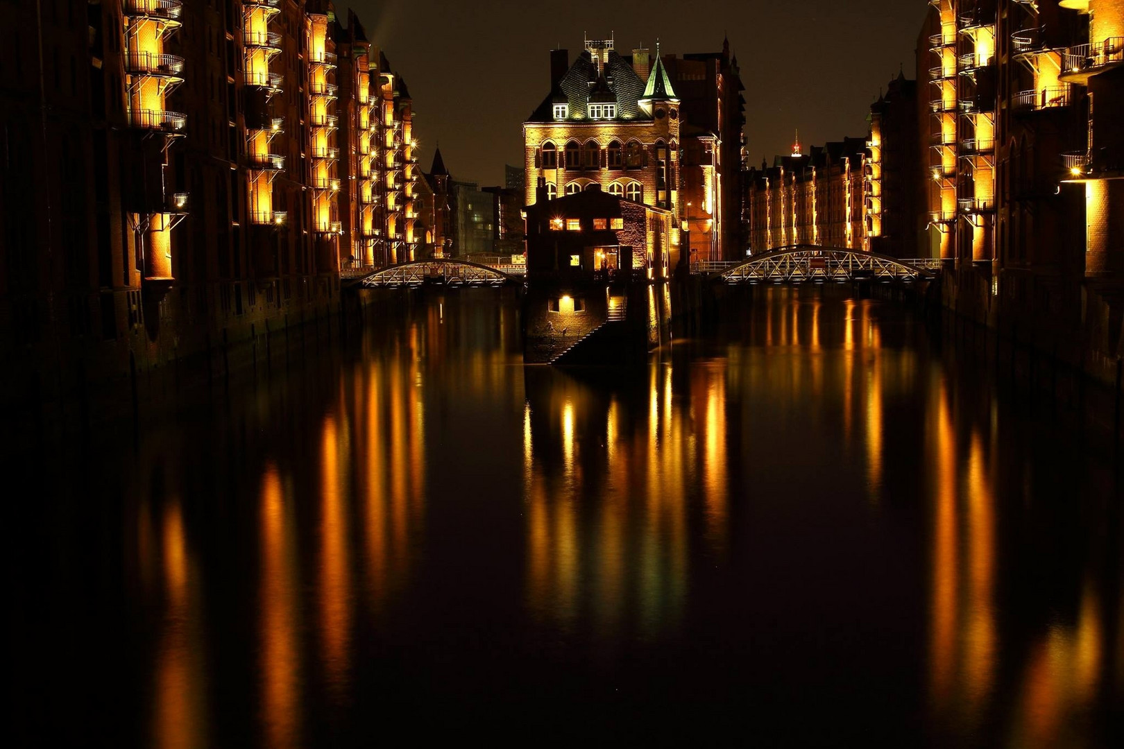 Das Wasserschloss in der Speicherstadt.