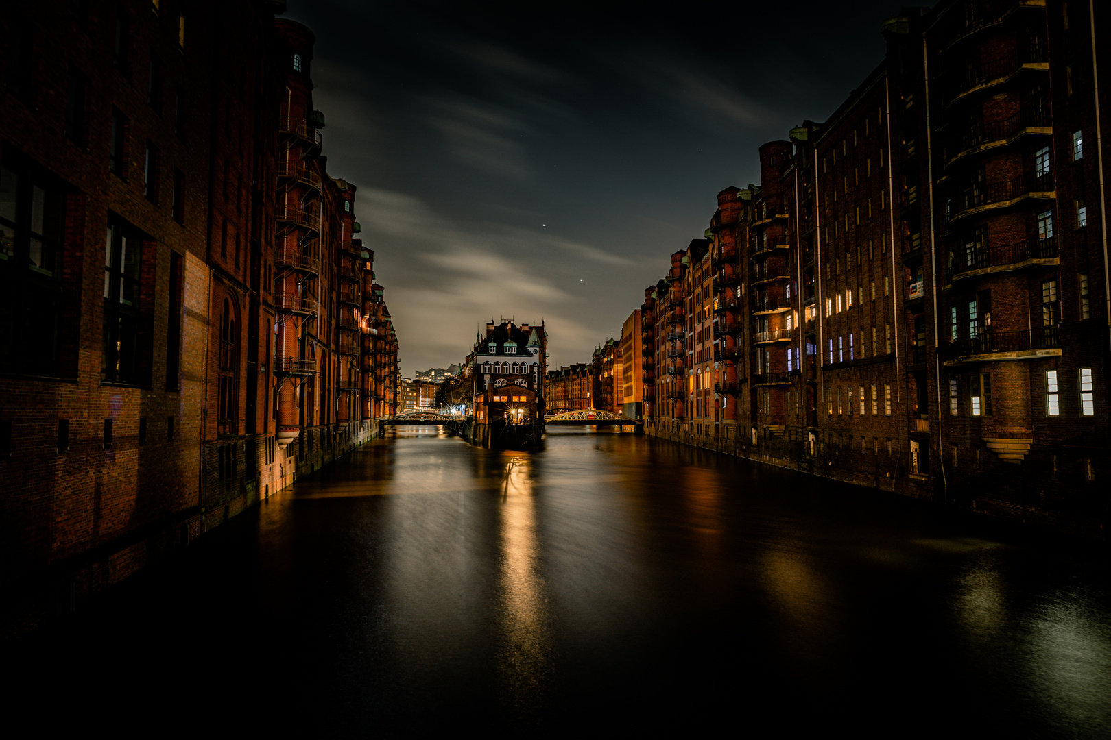 Das Wasserschloss in der Speicherstadt.