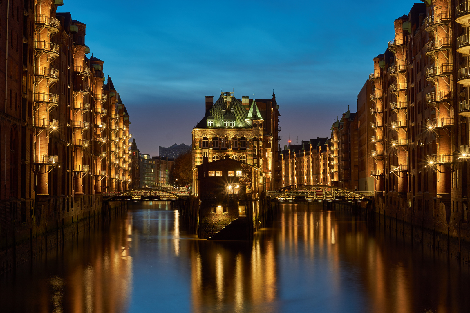 Das Wasserschloss in der Speicherstadt Hamburg