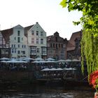 Das Wasserviertel in Lüneburg am Abend