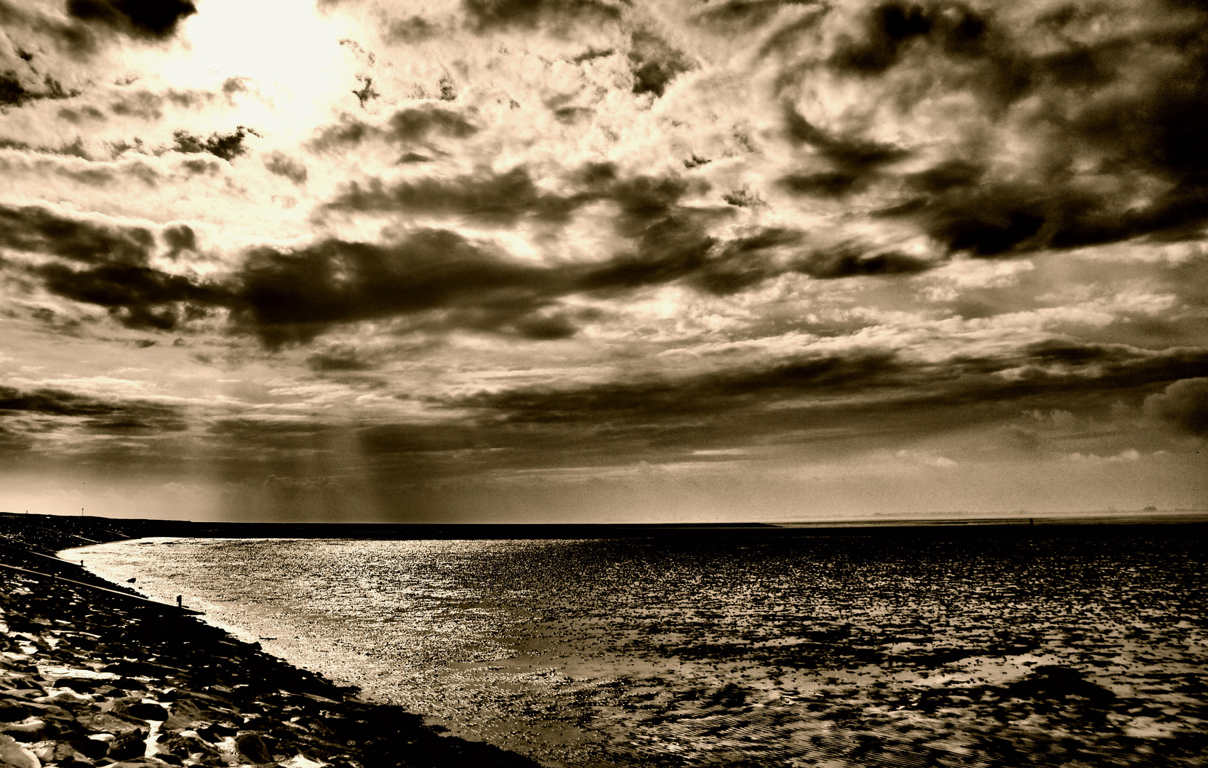Das Wattenmeer..... einsam aber schön.
