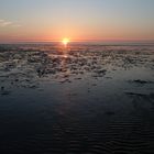 das Wattenmeer im Sonnenuntergang