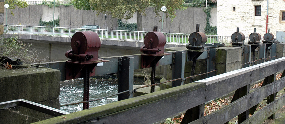 Das Wehr der alten Mühle.