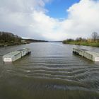 Das Wehr des Kemnader Sees bei Hochwasser