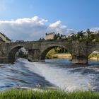 Das Wehr und die Lahnbrücke von Runkel