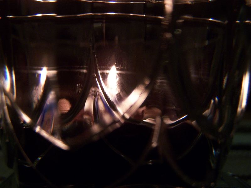 das Weinglas und die Kerze