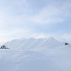 das Weiss des Winters in den Bergen