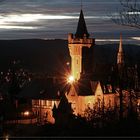 Das Wernigeröder Schloss am Abend