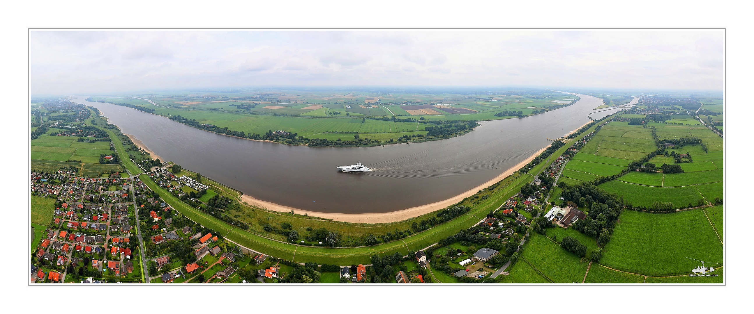 das Weserpanorama (Luftbildpanorama, aerial panorama)