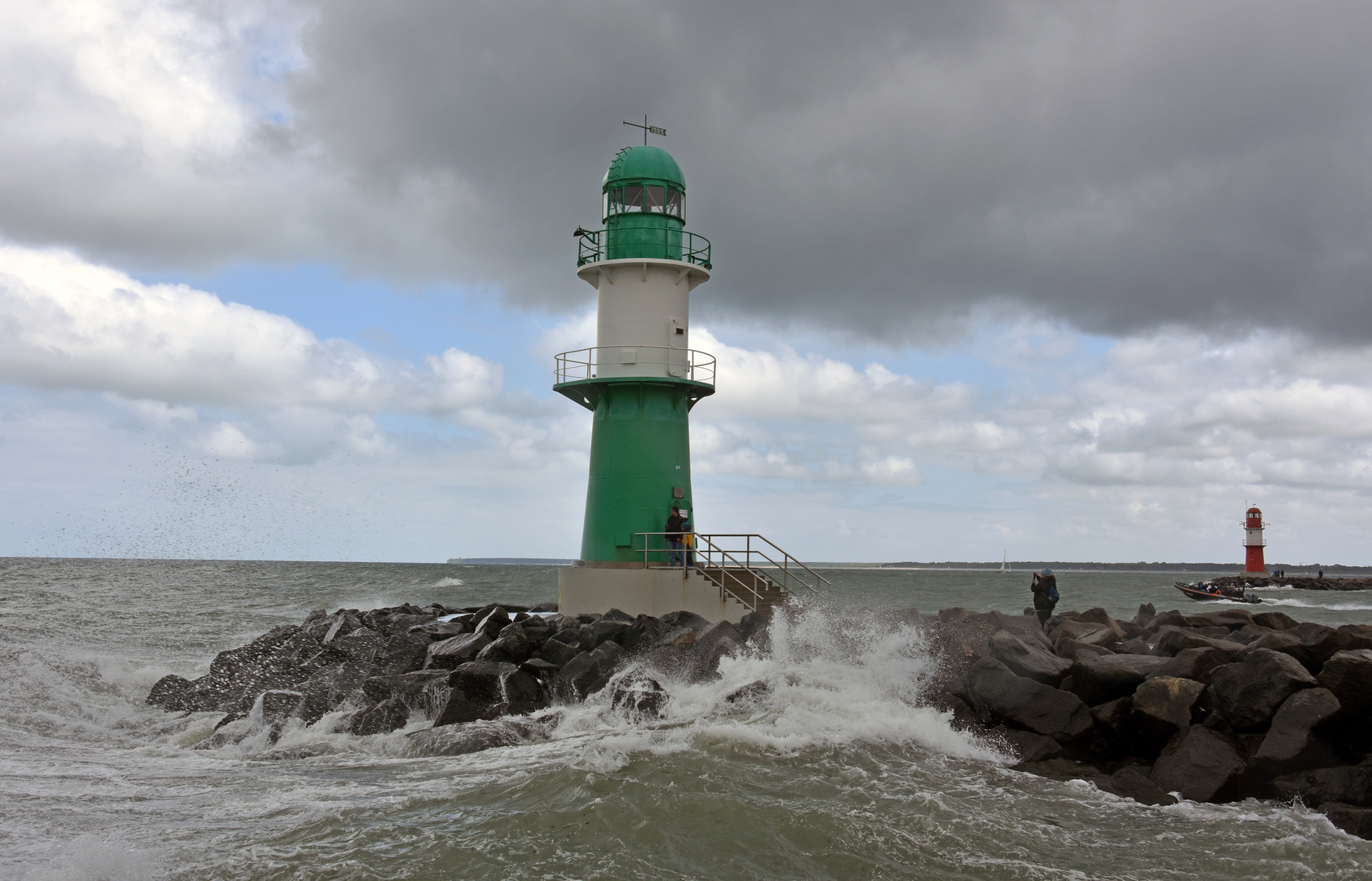 Das Westmolenfeuer zur Warnemünder Woche 2019