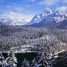 Das Wettersteingebirge mit der Zugspitze und der Ehrwalder Sonnenspitze